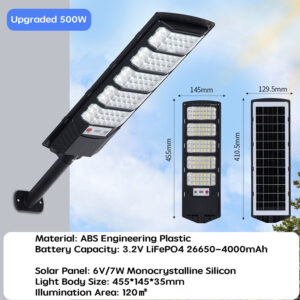 500W Waterproof Outdoor Solar Light