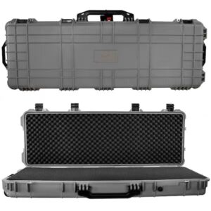 53in Roller Hard Rifle Case Waterproof w/ Foam Gray