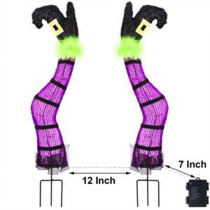 2-piece set Halloween glowing evil purple witch leg belt post
