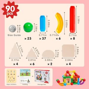 90-piece magnetic buiding bock set, magnet basebal suitable for chilrn over 3 years old