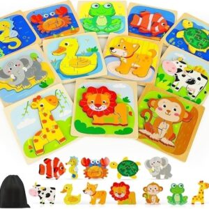 wooden puzzle suitable for 2-4 year old children