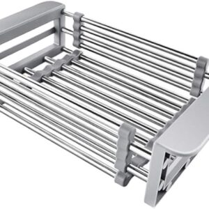 Expandable Telescopic Sink Rack Adjustable Drain